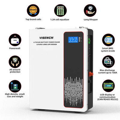 51.2V 200Ah 300Ah 5kw 10kw 15kw 30kw Lithium ion Energy Storage Battery  Rechargeable Pack Lithtech Home solar inverter system