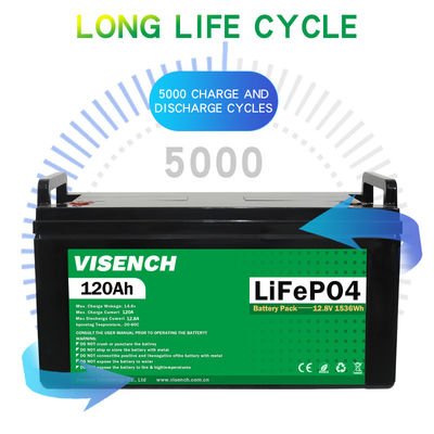 Visench Energy Storage Battery Customization 12v 120ah RV Lithium Iron Phosphate Battery 12V Lifepo4 Battery