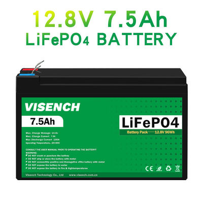 Visench  Deep Cycles 12V 7.5Ah Lifepo4 Rechargeable Lithium Iron Phosphate Battery Pack