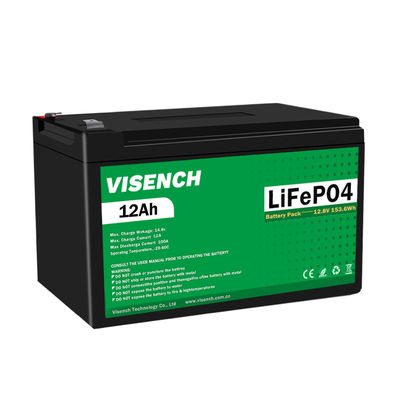 Visench OEM Prismatic 12V 12.8V Volt 12Ah Deep Cycle Storage Energy System Lifepo4 Lithium Ion Battery