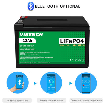 Visench OEM Prismatic 12V 12.8V Volt 12Ah Deep Cycle Storage Energy System Lifepo4 Lithium Ion Battery