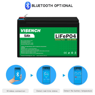 Visench OEM 10Kw 12V 5Ah Rechargeable Li-Ion Storage Lithium Ion Lifepo4 Battery Cell Pack