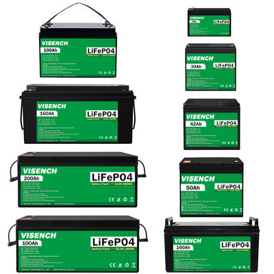 Visench OEM 10Kw 12V 5Ah Rechargeable Li-Ion Storage Lithium Ion Lifepo4 Battery Cell Pack