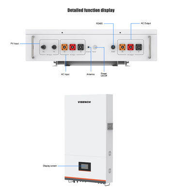 Visench Photovoltaic inverter and energy storage integrated machine with 51.2V 160AH  LiFePO4 Lithium Ion MPPT solat inverters