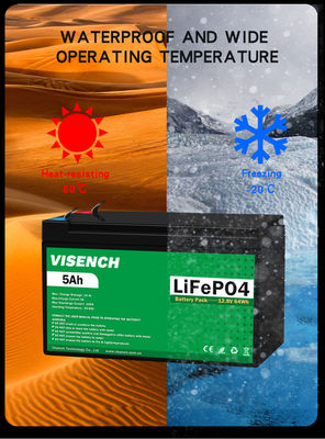 Visench Direct factory high quality 12v 5ah  Deep 6000 Cycles home energy storage battery