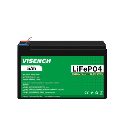 Visench Direct factory high quality 12v 5ah  Deep 6000 Cycles Solar Lifepo4 lithium battery 12v deep cycle battery