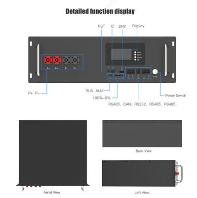 High Voltage 10 kw solar lithium battery 48v  Multi-function Rack Mounted Solar Energy Storage Lithium Ion Battery