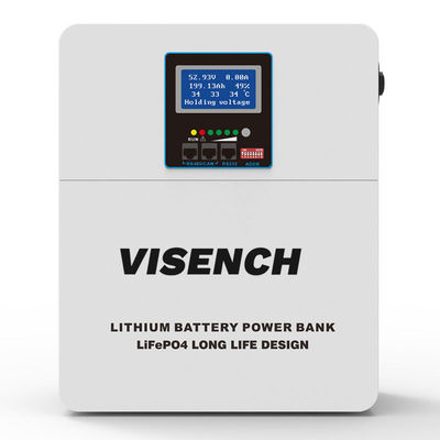Wandmontiert 24v 100ah 5kw 10kw 20kw Lifepo4 Lithium-Ionen Energiespeicher Batterie Wiederaufladbares Paket für Heim-Solarsystem