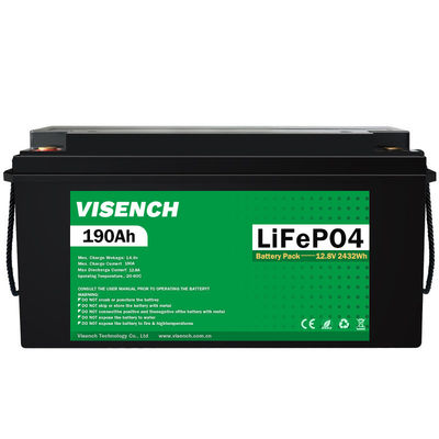 Visench Solar System Lifepo4 Batteriepaket Lithium-Ionen Lifepo4 12V 190AH Lithium-Ionen Batterien