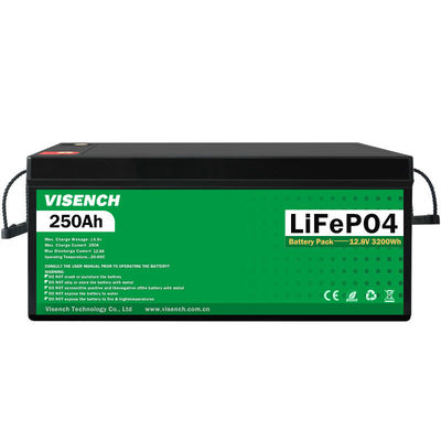 Visench Deep Cycle Storage Energy System 12V 250Ah LiFePO4 Wiederaufladbare Lithium-Eisen-Phosphat-Batterie