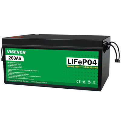 Solarenergie 12V 260Ah Wiederaufladbare Lithium-Eisen-Phosphat-Batterie Lifepo4 Batterien 12,8V 260Ah Lithium-Batterie-Pack
