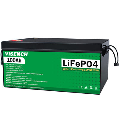 Visench Wiederaufladbare Lithium-Ionen-Batterien 24V Lifepo4 100Ah 24 Volt Phosphat-Lithiumbatterien Batterie Solaire Pack
