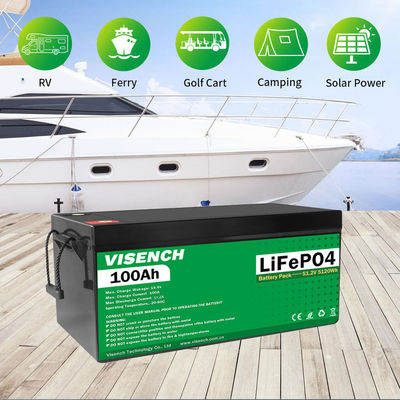 Visench Rechargeable Lithium Ion Batteries 24V Lifepo4 100Ah 24 Volt Phosphate Lithium Batteries Batterie Solaire Pack
