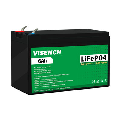 Visench CE-Zertifikat Wiederaufladbare Batterie LiFePO4 Blei-Säure Ersetzen Lithium-Ionen-Batterie 12V 6Ah