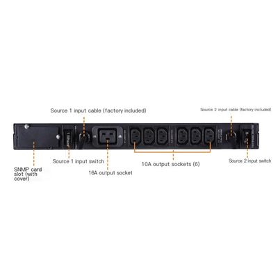 Emerson Liebert STS UF-LTS16-1P Automatischer Übertragungsschalter 16A 230V C19 Netzwerktyp