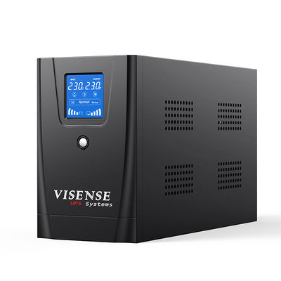 Visench 2Kva LCD-Display Backup-Ups 2000Va 1200W Offline-Ups für Desktop-Laptop-Computer