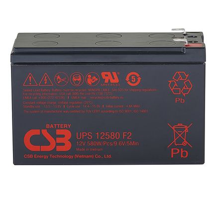 CSB-Batterie UPS12580 12V 580W Hochleistungs-Wiederaufladbare wartungsfreie VRLA 580W-Batterie für UPS-Rechenzentrum