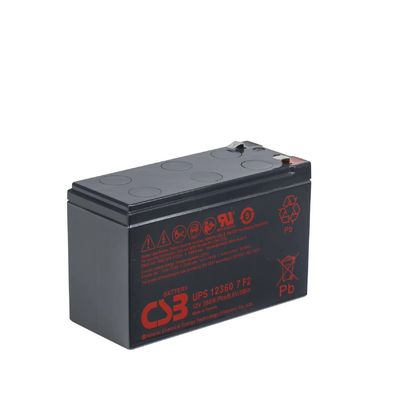 CSB-Batterie UPS123607 12V 360W 7Ah Hochleistungs-Wiederaufladbar wartungsfrei VRLA 7Ah-Batterie für UPS-Rechenzentrum