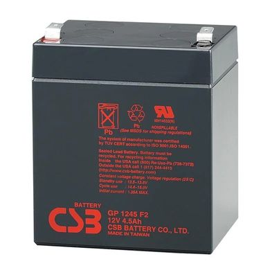 CSB Batterie GP1245 12V 16W Hochleistungs-Wiederaufladbare wartungsfreie VRLA 16W Batterie