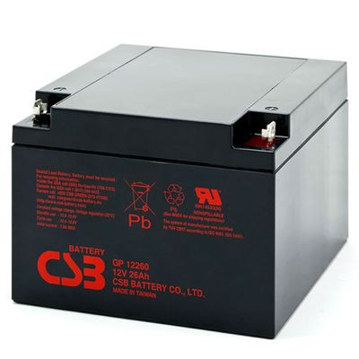 CSB GP12260 12V 26Ah Energiespeicher Wartungsfrei Wiederaufladbare VRLA 12V 26Ah CSB AGM Batterie