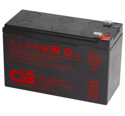 CSB Batterie HR1234W 12V 34W 12V 9Ah Wiederaufladbare wartungsfreie Blei-Säure AGM 9Ah Batterie