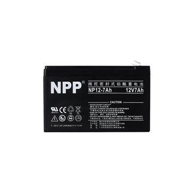 NPP NP12-7Ah Wiederaufladbare Versiegelte Bleinsäure 12V 7Ah Gelbatterie
