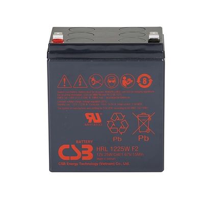 CSB HRL1225W F2 Versiegelte Blei-Säure-Batterie extrem hoher Strom 12V 25W 12V 5Ah Gel-Batterie mit F2-Terminal