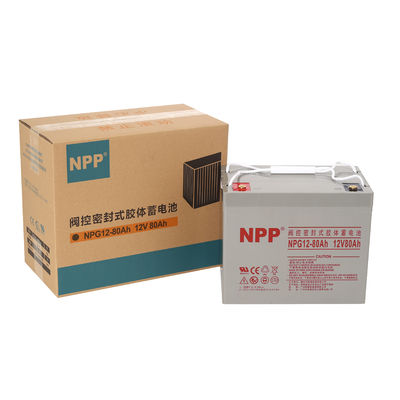 NPP NPG12-80Ah 12V 80Ah wiederaufladbare Gelbatterie für das Solarsystem